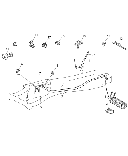 2025 Ram ProMaster 2500 Pipe Fuel Diagram for 5133633AA