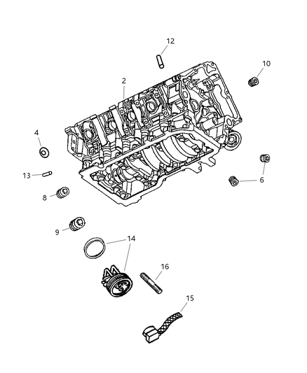 2025 Jeep Grand Cherokee Engine Short Block Service Warning: Replace Intake Manifold. Diagram for 5139102AB