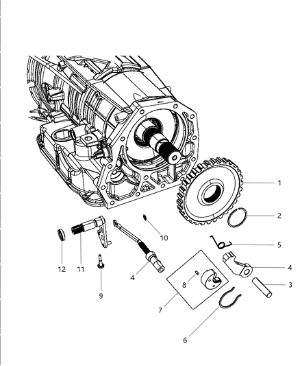 2019 Ram 2500 Sprag Transmission Parking Diagram for 4799493AD