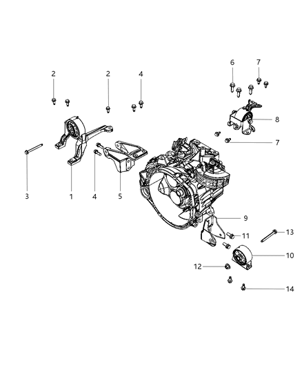Bracket Torque Reaction Diagram for 4854670AB