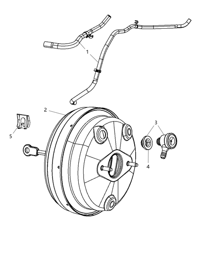 Booster Power Brake Diagram for 68038555AC