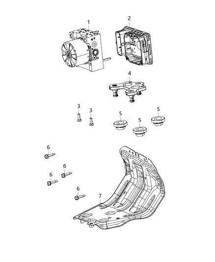 Module Anti-Lock Brake System Diagram for 68438388AH