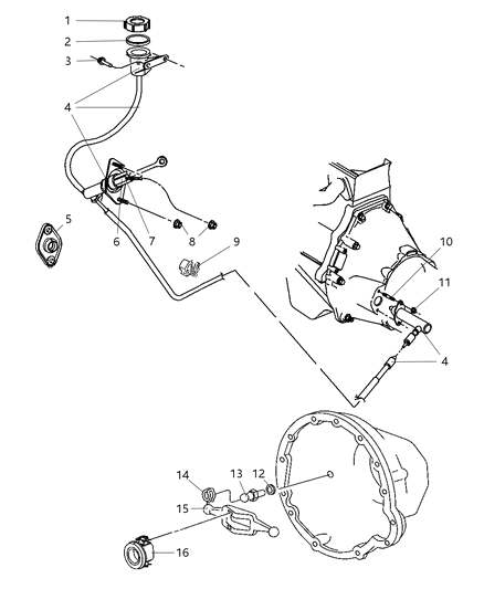 Diaphragm Clutch Reservoir Diagram for 4720157