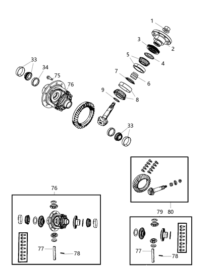 1984 Jeep J10 Case Assembly Differential Diagram for 68004074AA