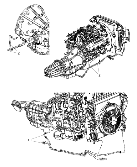 2011 Ram 2500 Tube & Hose Supply & Return Diagram for 55037785AD