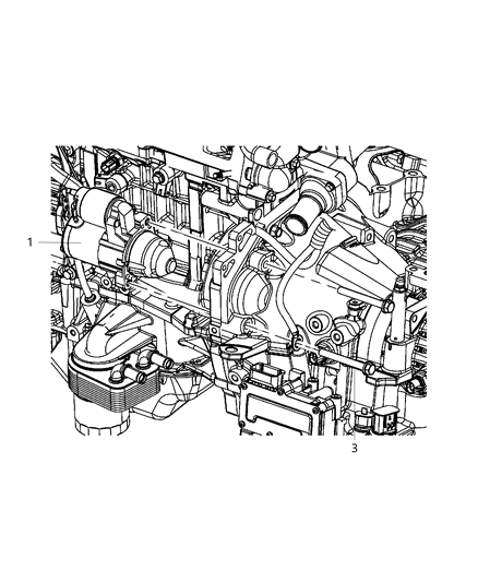 2004 Chrysler Town & Country Starter Engine Diagram for R6029584AA