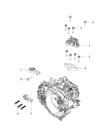 Bolt And Washer Hexagon Head Diagram for 6511583AA
