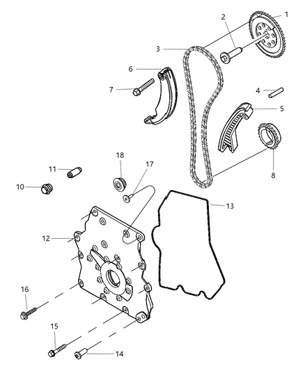 Pin Item 13 Pin Kit, Short Block Engine Kit. Diagram for 6505758AA