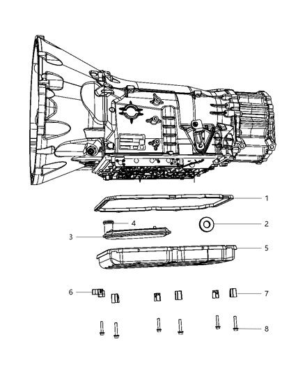1984 Jeep J20 Pan Transmission Oil Diagram for 52108327AA