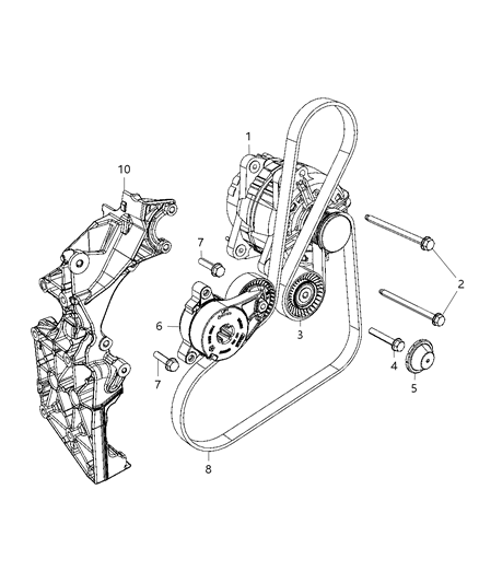Bracket Accessory Mount Diagram for 68000635AB