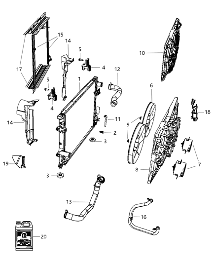 Hose And Tube Heater Return Diagram for 55038133AB