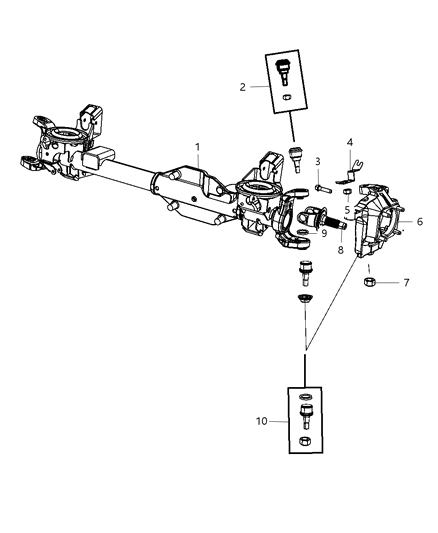 Housing Axle Diagram for 68029528AB