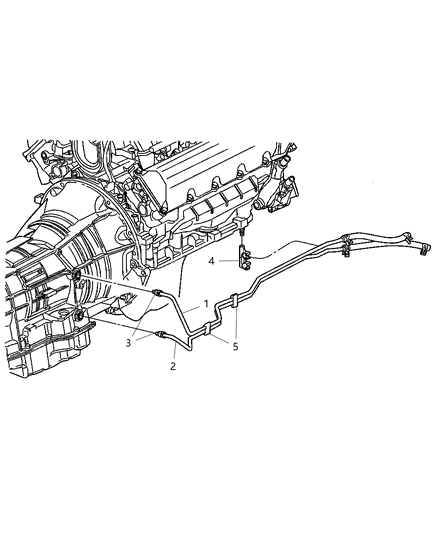 2009 Chrysler PT Cruiser Tube And Hose Oil Cooler Pressure Diagram for 52029228AF