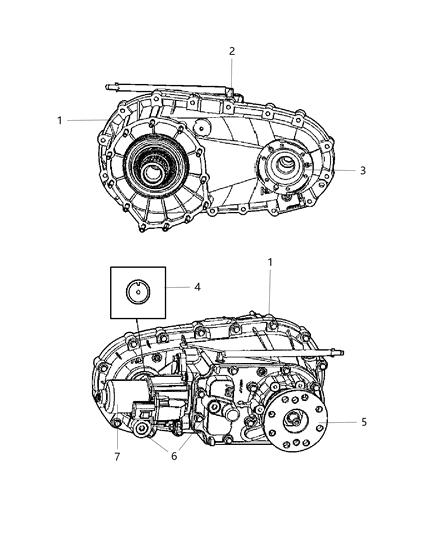 2007 Jeep Grand Cherokee Actuator Transfer Case Diagram for 5143786AA