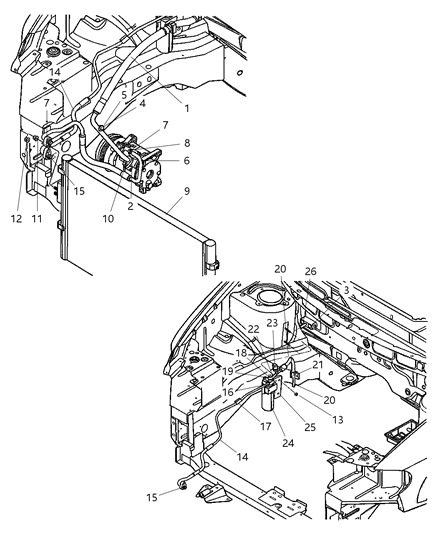 O Ring A/C Line To Evaporator Or Condenser, Red Diagram for 5139486AA
