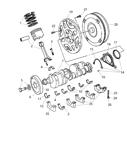 1995 Jeep Grand Cherokee Bolt And Coned Washer Hexagon Head M14X1.5X102.00 Diagram for 6508400AA