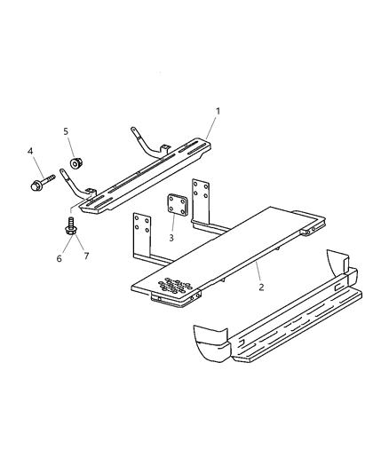 2024 Ram ProMaster 2500 Bumper Step Diagram for 5104132AA