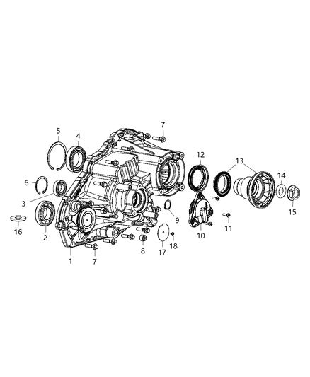 2019 Jeep Wrangler Flange Drive Shaft Diagram for 68142963AA