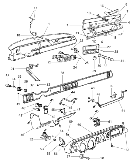 Face Plate, Instrument Panel Diagram for 6031940