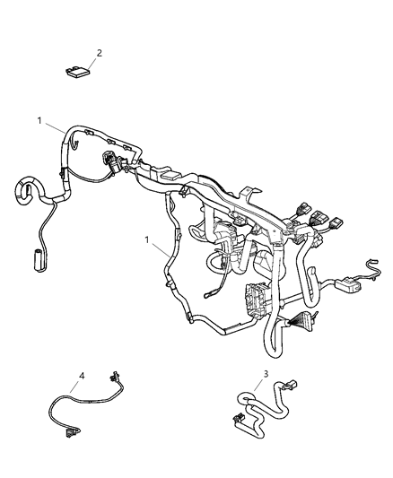 2005 Dodge Neon Wiring Instrument Panel Diagram for 5084506AC