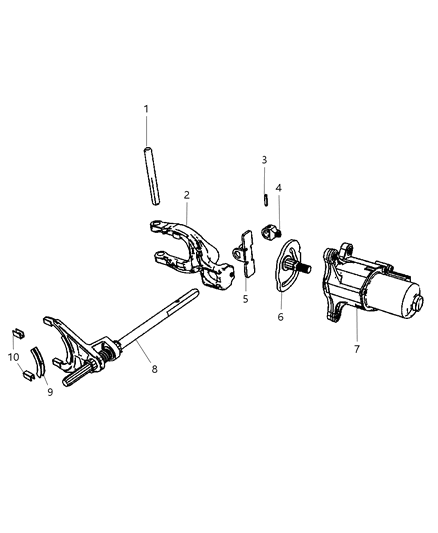 Actuator Transfer Case Diagram for 5143786AA