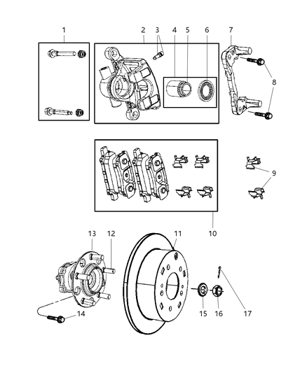 1984 Dodge D350 Piston Kit Rear Brake Diagram for 5191246AA