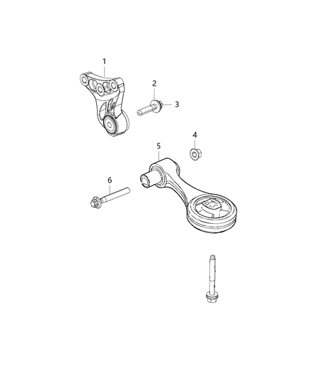 2017 Jeep Compass Bolt And Washer Hexagon Head Diagram for 6511583AA