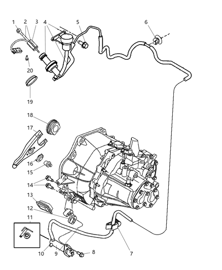 Cylinder Clutch Slave Diagram for 4668739AD