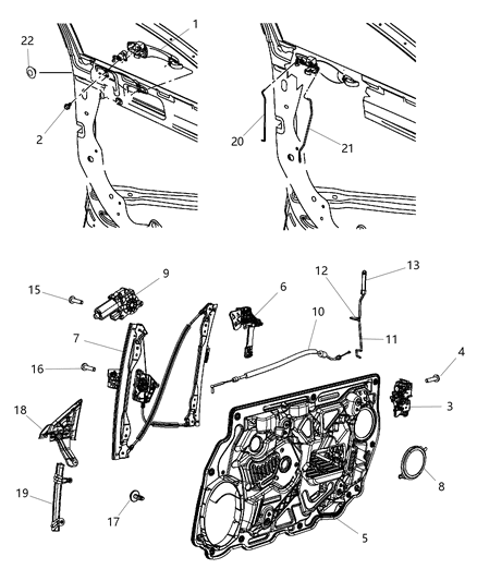 Handle Exterior Door Diagram for 1KR95WS2AB