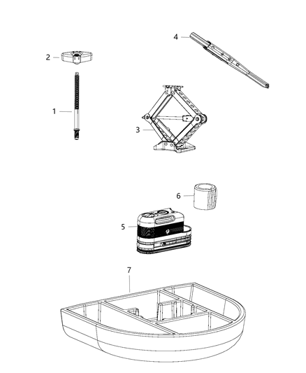 Wrench Wheel Lug Nut Diagram for 4772483AE