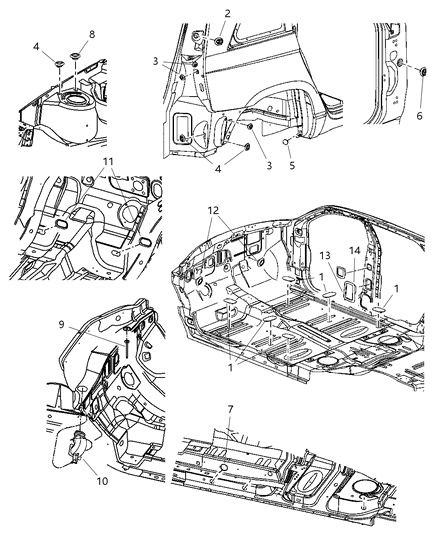 Plug Seal Toe Brace Diagram for 4868369AA