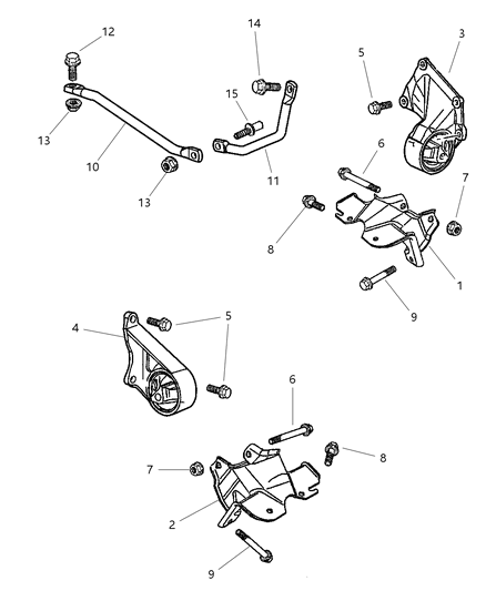 Screw And Washer Diagram for 6505671AA