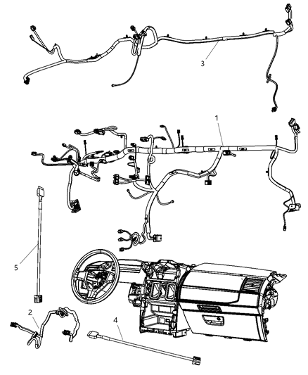Wiring Instrument Panel Diagram for 68053933AB