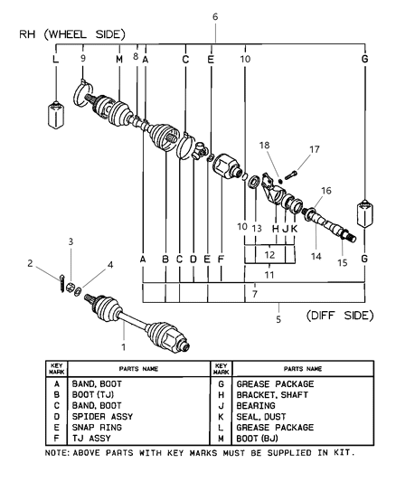 2013 Jeep Patriot Shaft Front Axle Diagram for V8026766AA