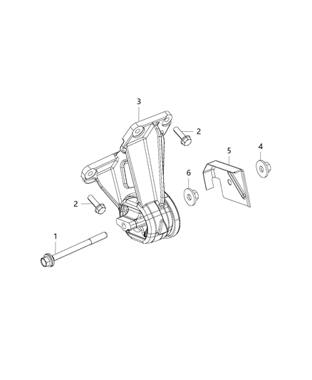 2020 Ram 1500 Insulator Engine Mount Diagram for 68159627AD
