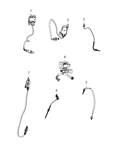 1992 Dodge Ram 50 Sensor Particulate Matter Diagram for 68354200AA