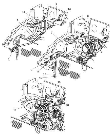 O Ring A/C Suction Line 5/8 Green Diagram for 5012981AA
