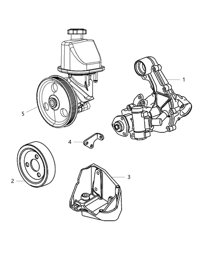 Pump Power Steering Diagram for 5272313AI