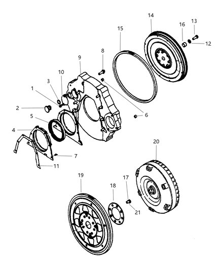 Pilot Bearing Diagram for 52107562AB