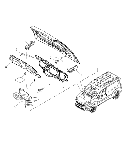 Baffle Air Inlet Diagram for 68266826AA