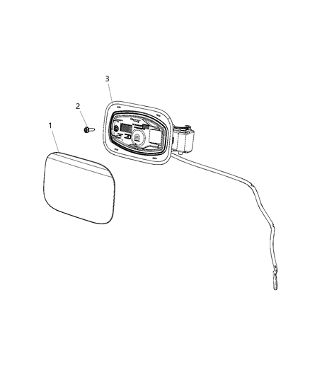 2020 Jeep Compass Housing Fuel Filler Diagram for 68477591AA