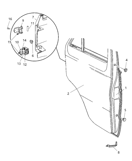 2019 Ram 3500 Bushing, Hinge Pin Diagram for 55074591