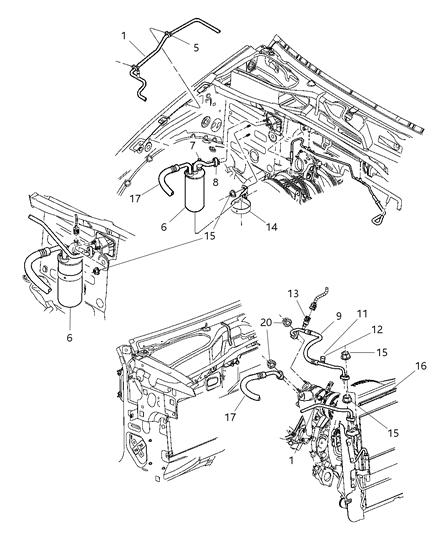 Switch A/C Cycling Diagram for 5018745AA