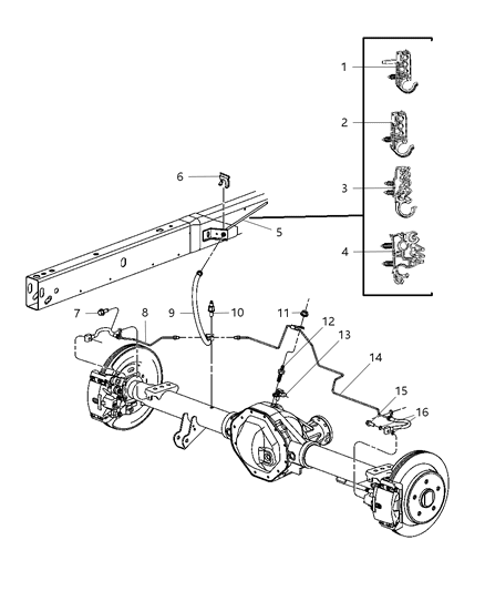 Tube Brake Chassis Diagram for 52121405AD