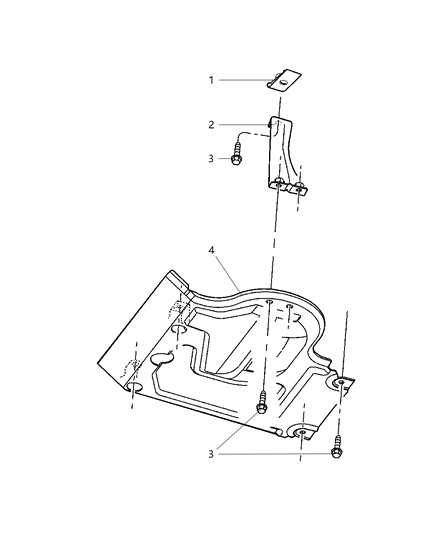 2020 Ram 1500 Classic Skid Plate Front Diagram for 52128539AA