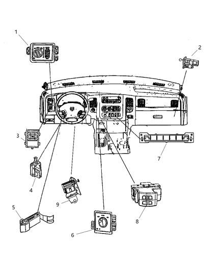 Switch Headlamp Diagram for 4602880AA