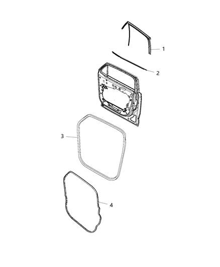 Seal Weatherstrip Diagram for 68526346AA