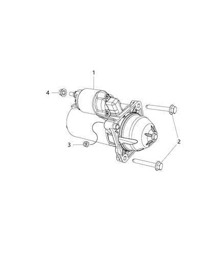 2021 Ram ProMaster 2500 Starter Engine Diagram for 68118749AA