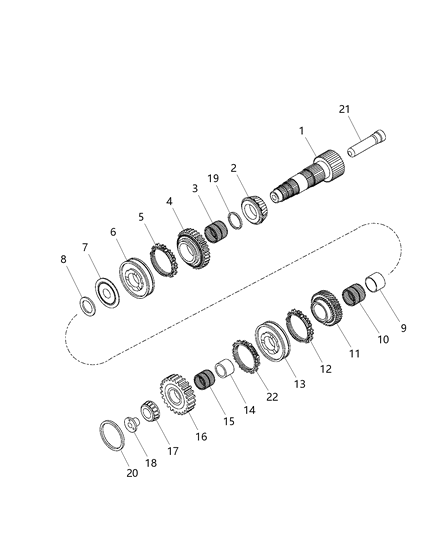 2018 Jeep Compass Gear Third Diagram for 68297460AA