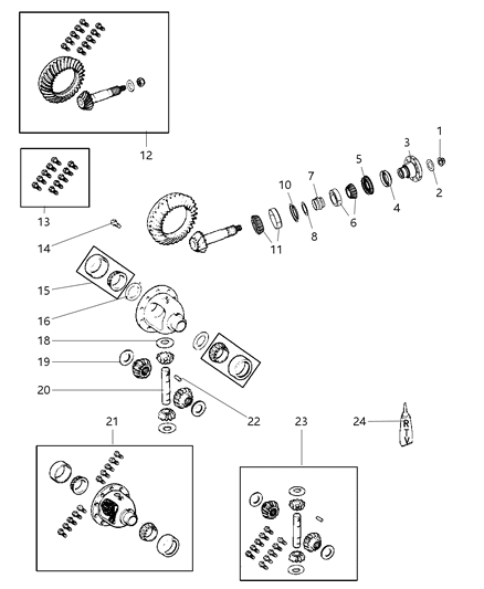1985 Dodge Aries Gear Kit Ring And Pinion Diagram for 68019333AA
